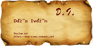 Dús Iván névjegykártya